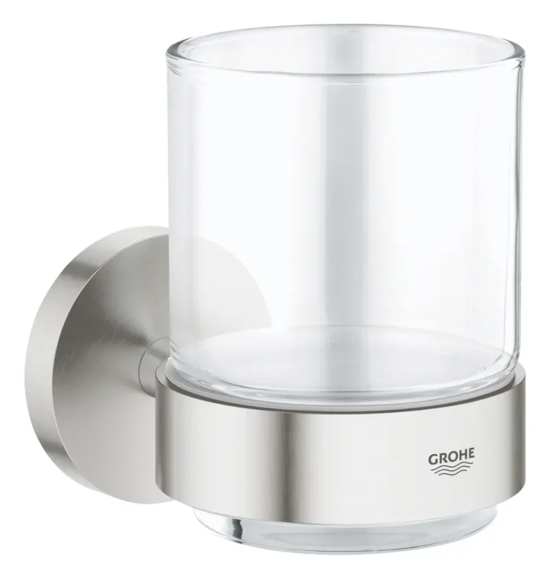 Grohe Essentials - krūze ar turētāju, SuperSteel 40447DC1