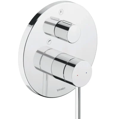 Duravit Circle - zemapmetuma maisītājs 2 patērētājiem, ar iebūves korpusu, hroms CE5210018010