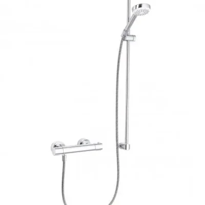 Kludi Logo - dušas komplekts ar termostata maisītāju, dušas stienis 90 cm, hroms 6857805-00