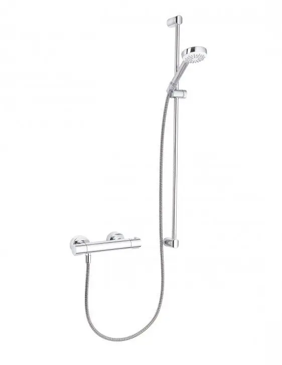 Kludi Logo - dušas komplekts ar termostata maisītāju, dušas stienis 90 cm, hroms 6857805-00