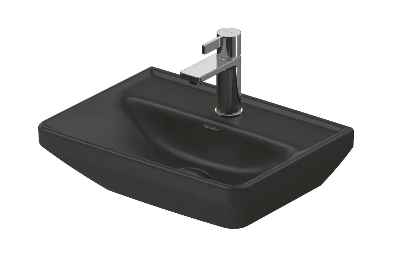 Duravit D-Neo - roku mazgājamā izlietne 45 x 34 cm, bez pārplūdes, ar jaucējkrāna atveri, antracīta 0738451341