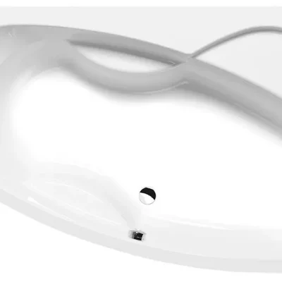 Polysan vannas - Asimetriska vanna MAMBA R, 160x95x44 cm, labā, balta 28111