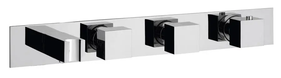Sapho Mastermax - termostata zemapmetuma dušas maisītājs ar galvas dušu, 2 patērētājiem, hromēts MB453