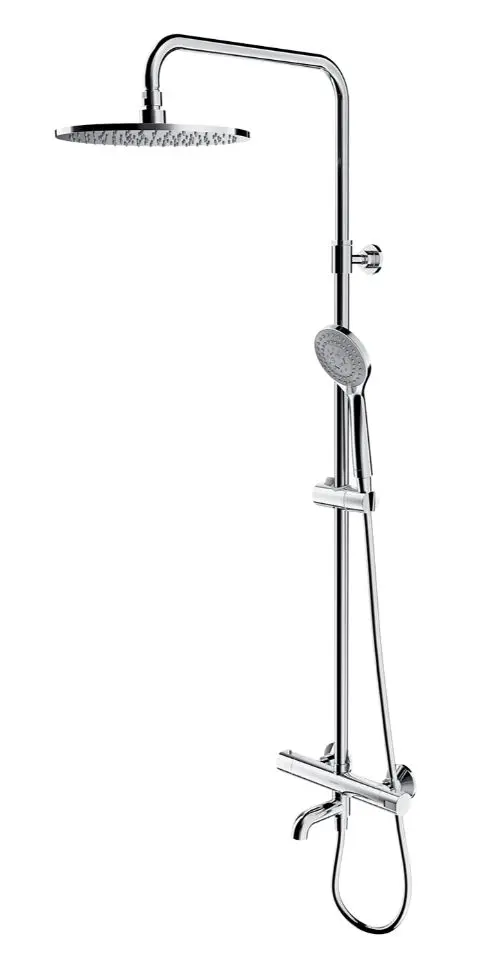OMNIRES Y - dušas komplekts ar vannas termostatu, diametrs 25 cm, 5 strūklas veidi, hroms Y1234ALCR