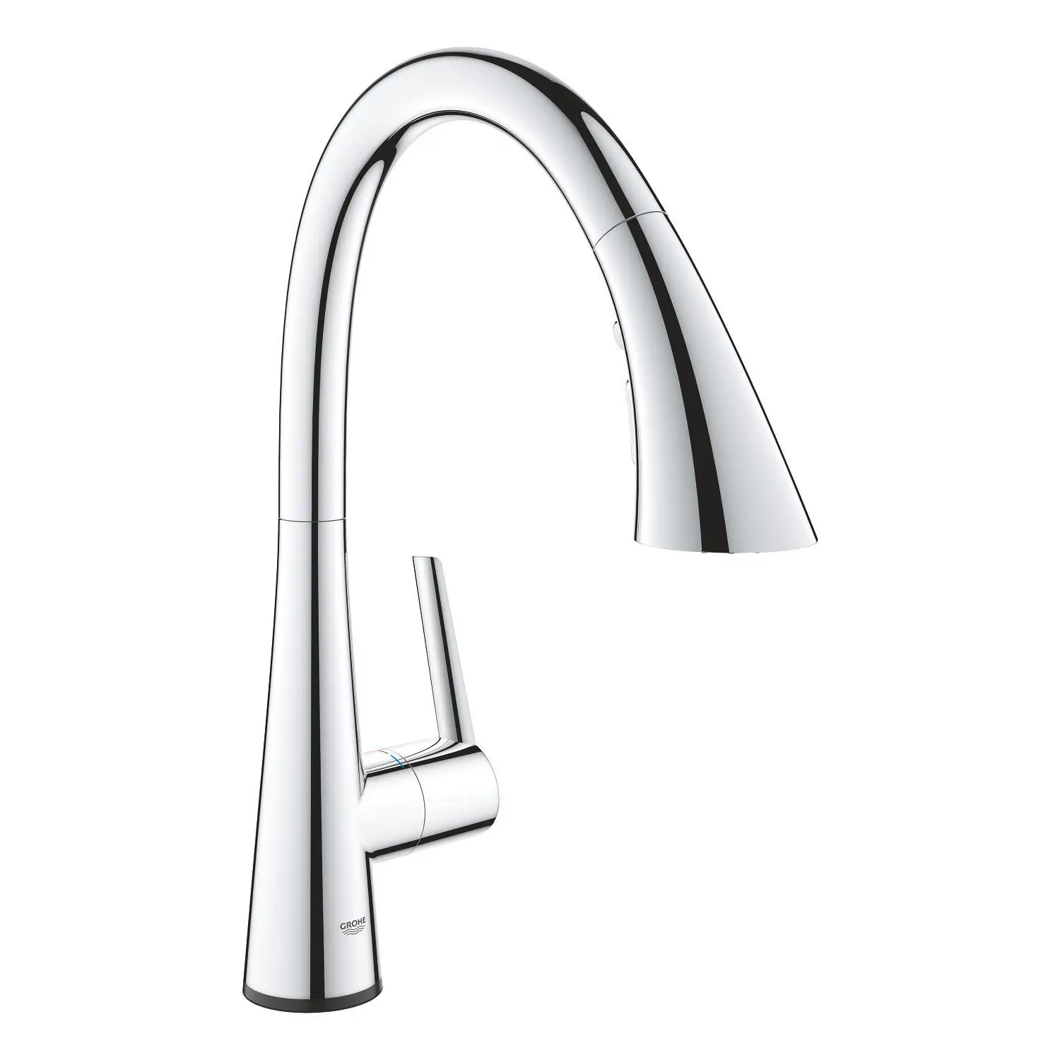 Grohe ZedraTouch - elektronisks virtuves izlietnes maisītājs ar izvelkamu trauku dušu, hromēts 30219002