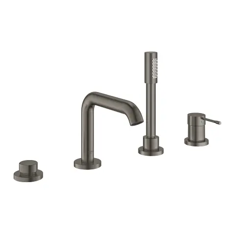Grohe Essence - vannas vienas sviras maisītājs, 4 caurumu montāža, Hard Graphite birstēts 19578AL1