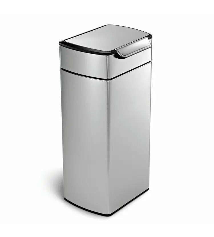 Simplehuman atkritumu tvertnes - atkritumu tvertne 40 l, Touch-bar, matēts nerūsējošais tērauds CW2014