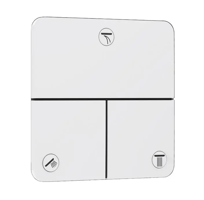 Hansgrohe ShowerSelect Comfort - zemapmetuma vārsts, 3 patērētājiem, balts matēts 15587700