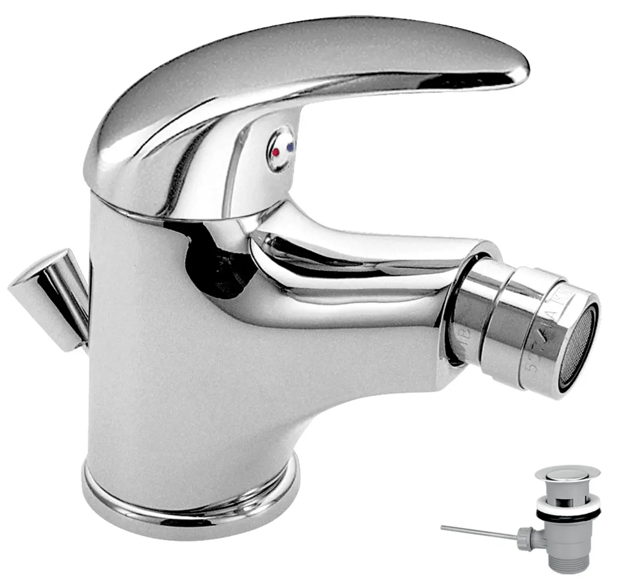 Novaservis Metalia 55 - bideta maisītājs ar noteces komplektu, hroms 55011,0