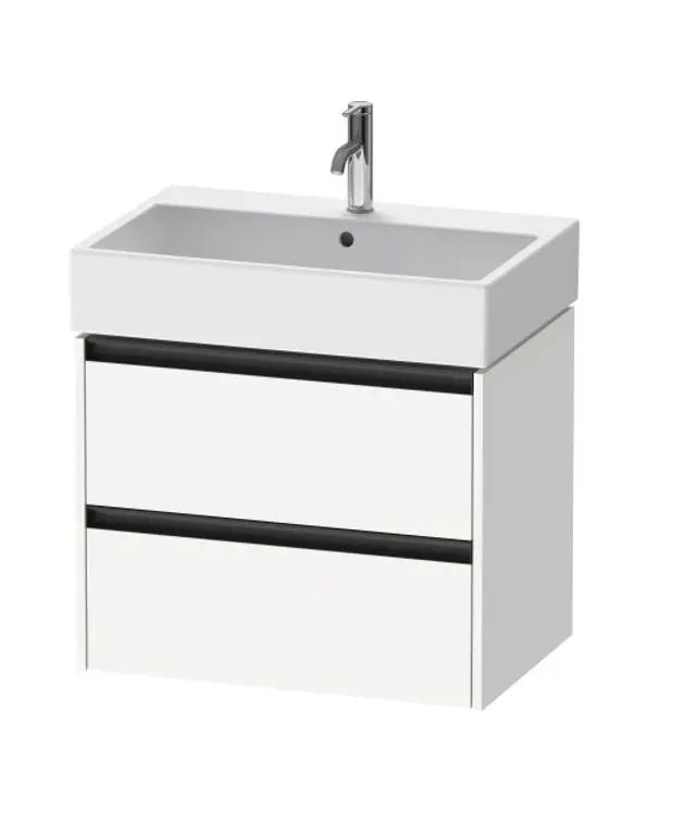 Duravit Ketho.2 - izlietnes skapītis, 55x68x46 cm, 2 atvilktnes, balts matēts K25276018180000