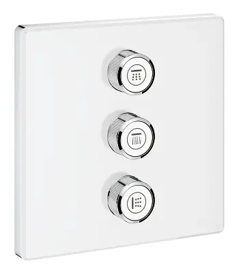 Grohe Grohtherm SmartControl - zemapmetuma vārsts 3 patērētājiem, Moon White 29158LS0