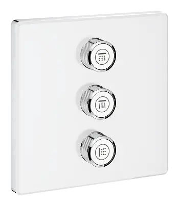 Grohe Grohtherm SmartControl - zemapmetuma vārsts 3 patērētājiem, Moon White 29158LS0
