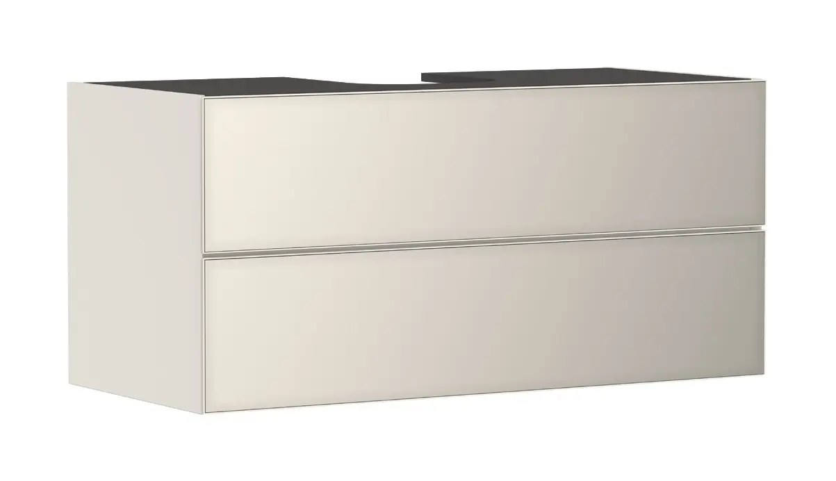 Hansgrohe Xevolos E - izlietnes apakškabinets 118x56x55 cm, 2 atvilktnes, matēti bēšs/metāliski bēšs 54194790