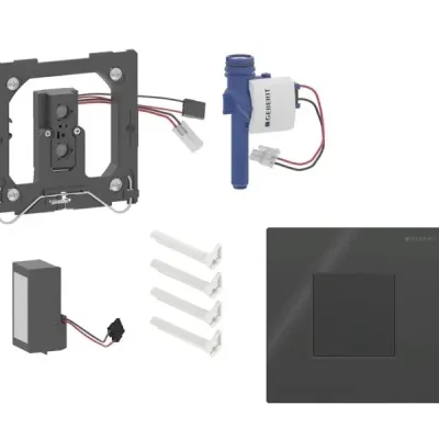 Geberit - Elektroniskā pisuāra skalošanas vadība tips 01, tīkla darbība, Bluetooth, melns 116.093.DW.1