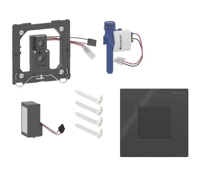Geberit - Elektroniskā pisuāra skalošanas vadība tips 01, tīkla darbība, Bluetooth, melns 116.093.DW.1