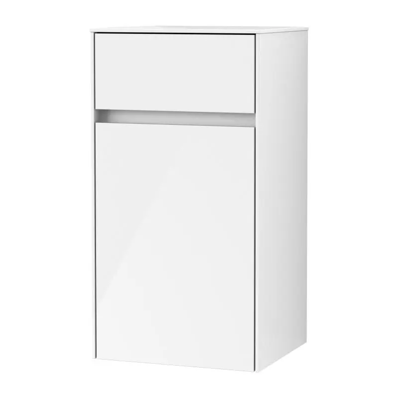 Villeroy & Boch Collaro - sānu skapītis, 40x75x35 cm, 1 durvis, durvju eņģes labajā pusē, Glossy White C03201DH