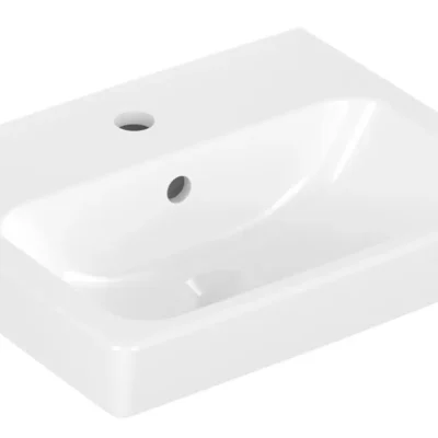 Villeroy & Boch Architectura - roku mazgājamā izlietne, 45x37 cm, ar pārplūdi, 1 caurums jaucējkrānam, Alpu balts 43874501