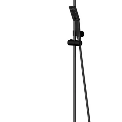 OMNIRES Y - dušas komplekts ar termostatu, 20x20 cm, 3 strūklu veidi, matēti melns Y1244JBL