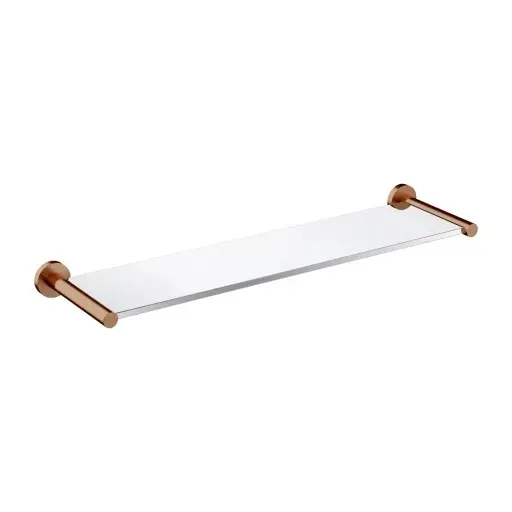 OMNIRES Modern Project - plaukts, garums 55 cm, stikls/varš birstēts MP60930CPB