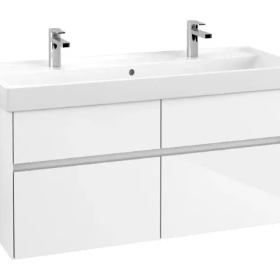 Villeroy & Boch Collaro - izlietnes skapītis, 115x55x44 cm, 4 atvilktnes, Glossy White C01200DH
