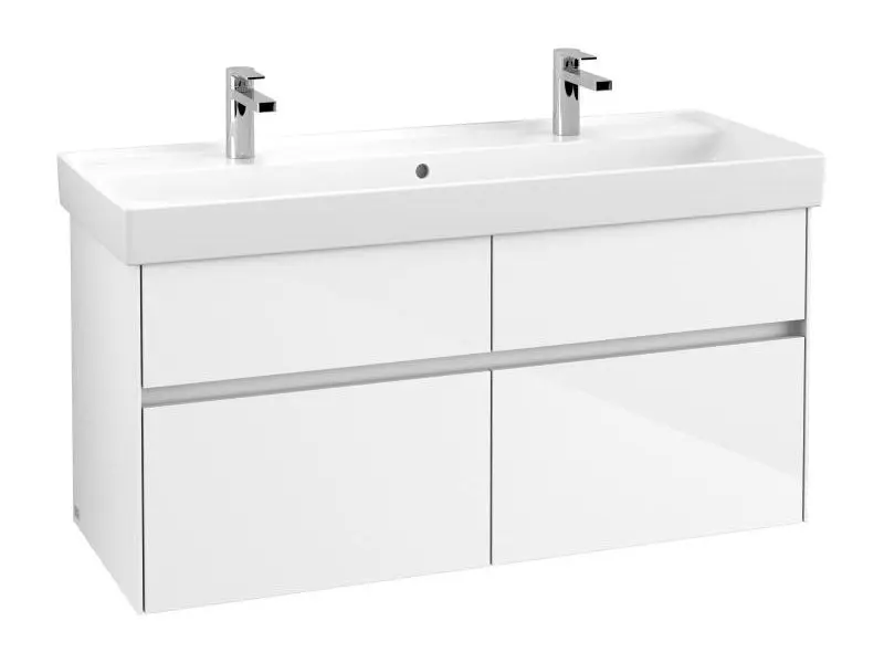Villeroy & Boch Collaro - izlietnes skapītis, 115x55x44 cm, 4 atvilktnes, Glossy White C01200DH