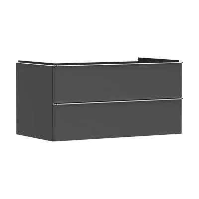 Hansgrohe Xelu Q - izlietnes apakškabinets, 50x98x55 cm, 2 atvilktnes, matēti pelēks/hroms 54079000