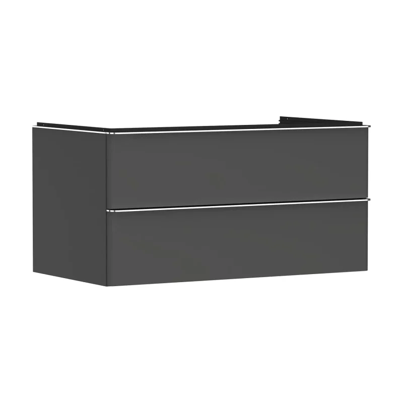 Hansgrohe Xelu Q - izlietnes apakškabinets, 50x98x55 cm, 2 atvilktnes, matēti pelēks/hroms 54079000