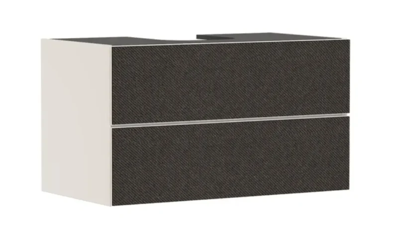 Hansgrohe Xevolos E - izlietnes skapītis, 98x56x55 cm, 2 atvilktnes, matēti bēšs/tekstila tumši pelēks 54191660