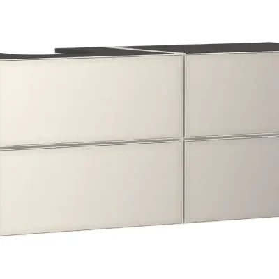 Hansgrohe Xevolos E - izlietnes apakšskapītis 137x56x55 cm, 4 atvilktnes, matēti bēšs/metāliska bēša 54237790