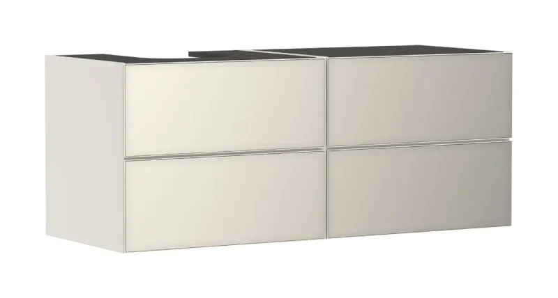Hansgrohe Xevolos E - izlietnes apakšskapītis 137x56x55 cm, 4 atvilktnes, matēti bēšs/metāliska bēša 54237790