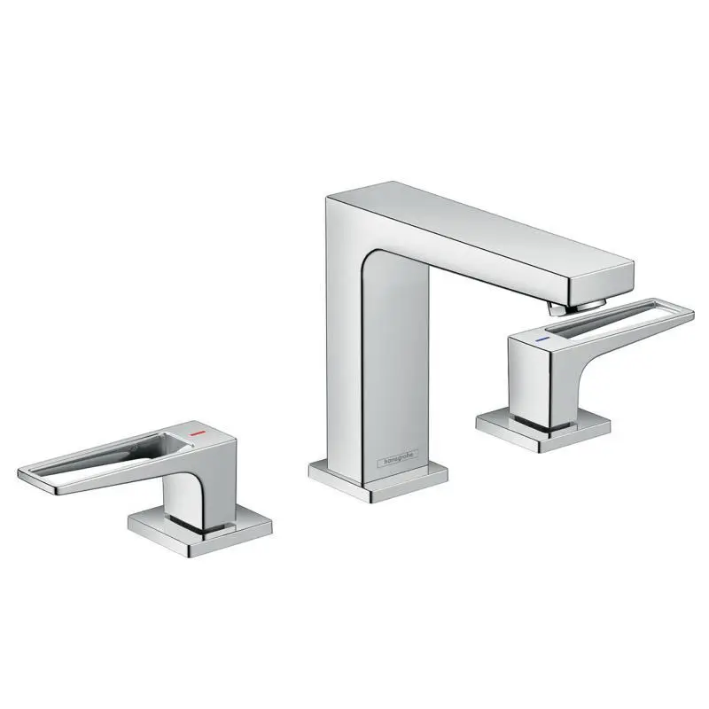 Hansgrohe Metropol - izlietnes maisītājs ar Push-Open noteces komplektu, 3 caurumu montāža, hroms 74514000