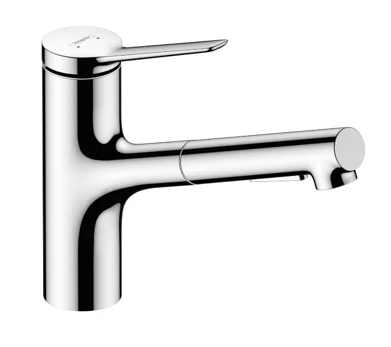 Hansgrohe Zesis M33 - virtuves izlietnes maisītājs 150, ar izvelkamu dušu, EcoSmart, hroms 74810000