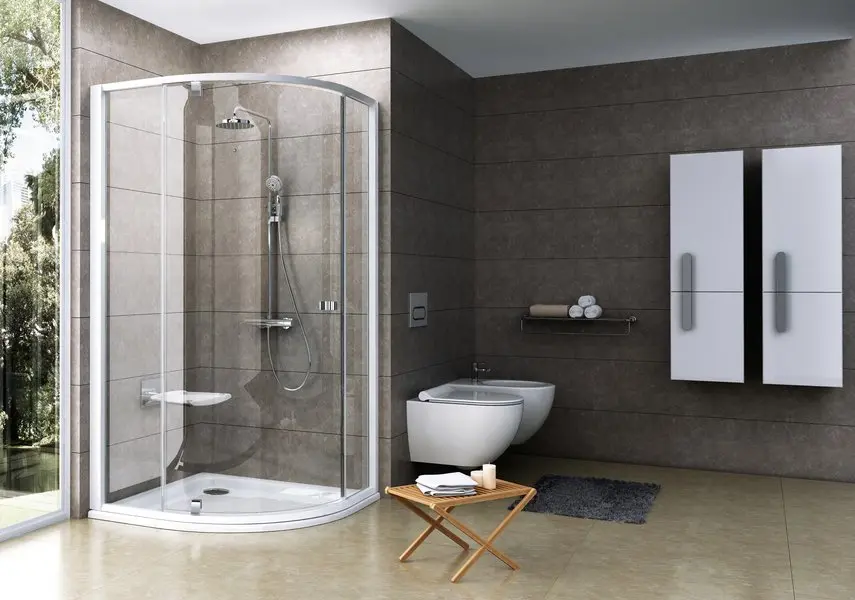 Ravak Pivot - ceturtdaļapļa dušas kabīne PSKK3-100, 97-100 cm, balta/hroms/caurspīdīgs stikls 376AA100Z1