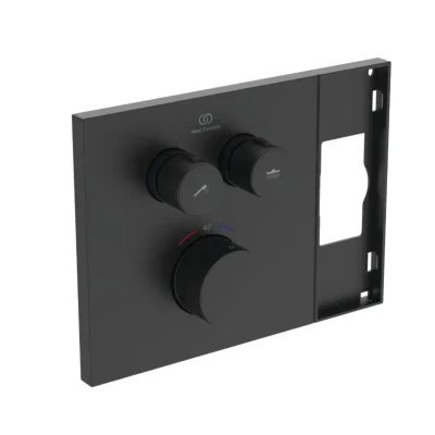 Ideal Standard Ceratherm Navigo Solos - zemapmetuma termostata maisītājs 2 patērētājiem, zīdaini melns A7894XG