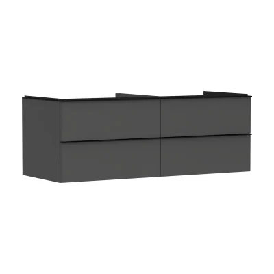 Hansgrohe Xelu Q - izlietnes skapītis, 50x136x55 cm, 4 atvilktnes, matēti pelēks/matēti melns 54087670