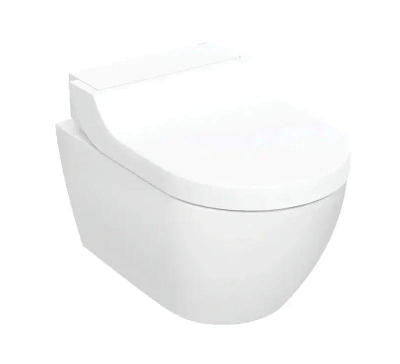 Geberit AquaClean - elektroniskais bidē Tuma Comfort ar keramiku, montāžai pie sienas, TurboFlush, SoftClosing, KeraTect, stikls/balts 146.290.SI.1