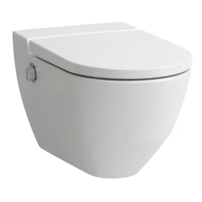 Laufen Cleanet Navia - elektronisks dušas WC ar keramiku, pie sienas stiprināms, Rimless, SoftClose, LCC Active, balts H820601A000001