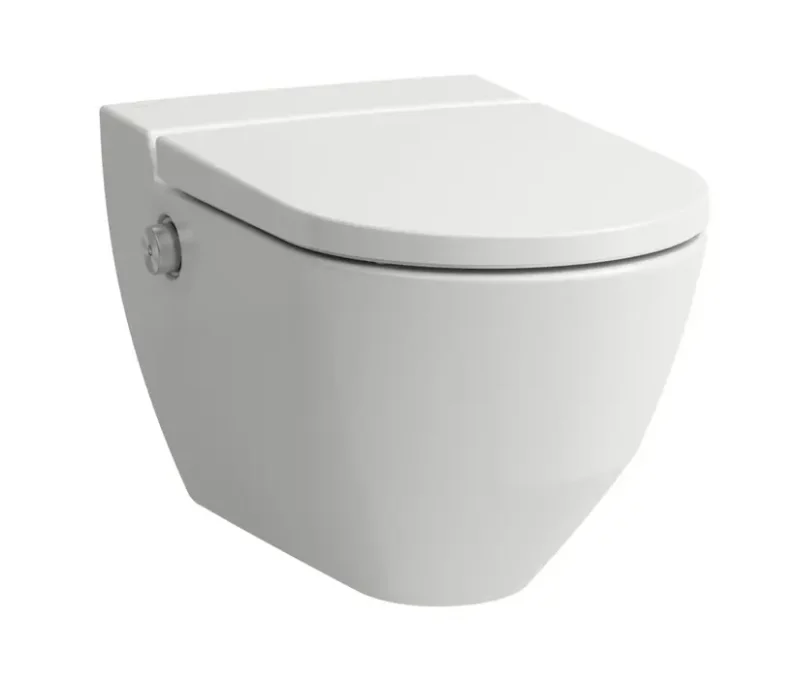 Laufen Cleanet Navia - elektronisks dušas WC ar keramiku, pie sienas stiprināms, Rimless, SoftClose, LCC Active, balts H820601A000001