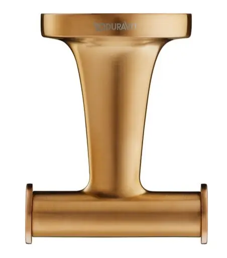 Duravit Starck T - dubultais āķis, birstēta bronza 0099300400