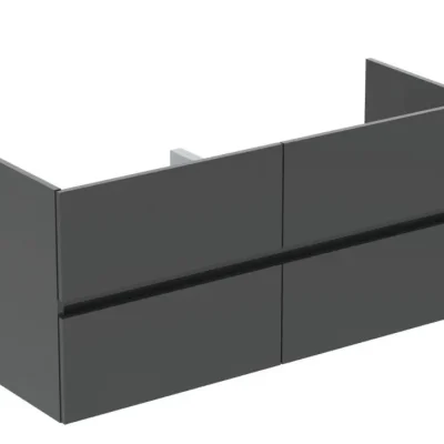Ideal Standard Eurovit+ - izlietnes apakšskapītis, 55x120x44 cm, 4 atvilktnes, pelēks spīdīgs R0267TI