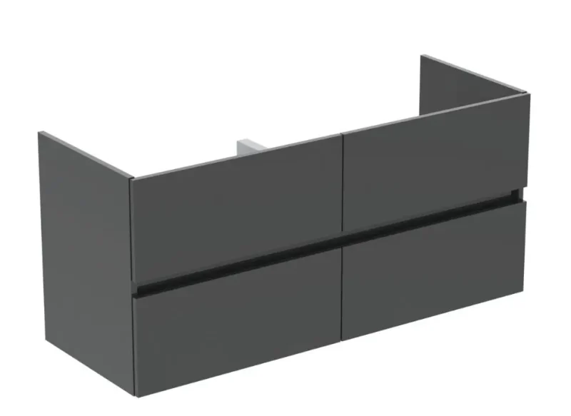 Ideal Standard Eurovit+ - izlietnes apakšskapītis, 55x120x44 cm, 4 atvilktnes, pelēks spīdīgs R0267TI