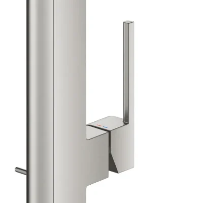 Grohe Plus - izlietnes maisītājs L, ar noteci un izvelkamu dušu, Supersteel 23843DC3