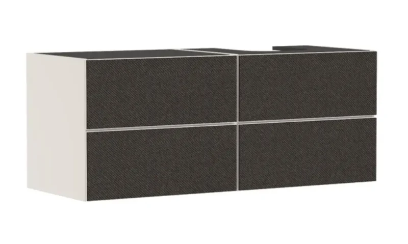 Hansgrohe Xevolos E - izlietnes skapītis, 137x56x55 cm, 4 atvilktnes, matēti bēšs/tekstila tumši pelēks 54240660
