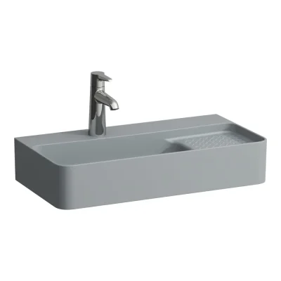Laufen VAL - roku mazgāšanas izlietne, 60x31 cm, bez pārplūdes, jaucējkrāna caurums, grafīta H8152857581041