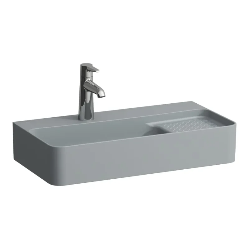 Laufen VAL - roku mazgāšanas izlietne, 60x31 cm, bez pārplūdes, jaucējkrāna caurums, grafīta H8152857581041