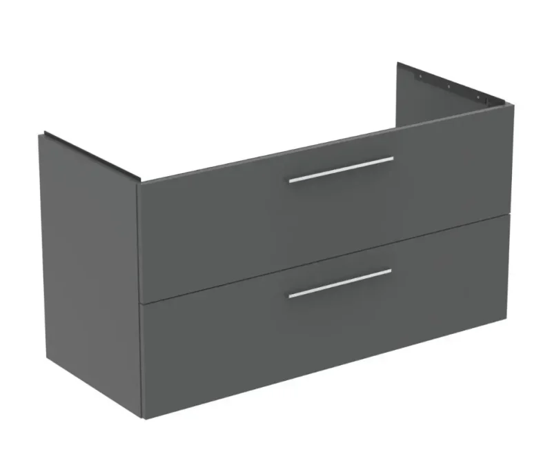 Ideal Standard i.Life B - izlietnes skapītis, 63x120x51 cm, 2 atvilktnes, pa labi, kvarca pelēks matēts T5587NG