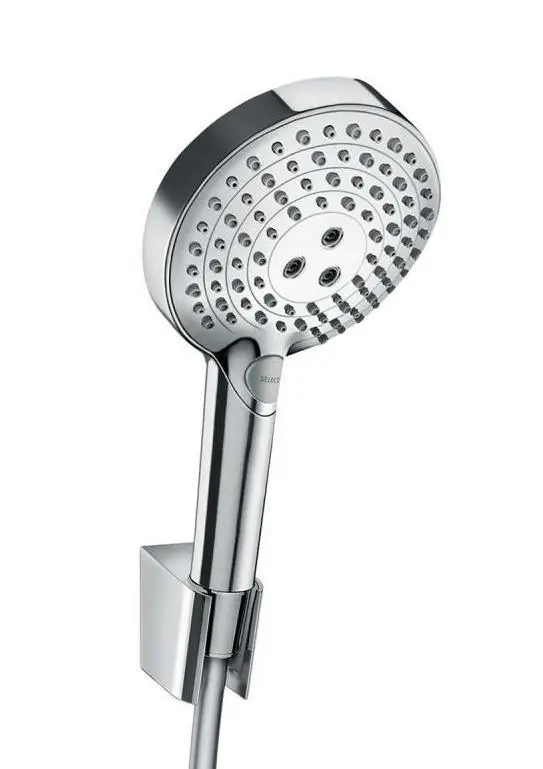 Hansgrohe Raindance Select S - rokas dušas komplekts 120, 3jet P ar dušas turētāju un dušas šļūteni 1,6 m, hromēts 27668000