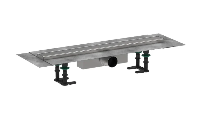 Hansgrohe RainDrain Compact - dušas noteka 60 cm, ar režģi, matēts nerūsējošais tērauds 56174800