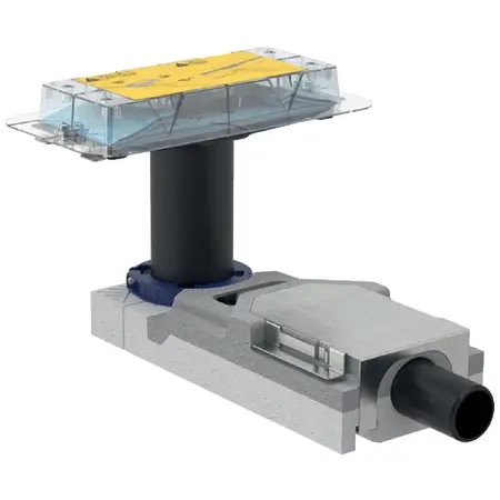 Geberit CleanLine - būvniecības komplekts dušas notekai, grīdas seguma augstumam pie ieplūdes 65–90 mm, izplūde 40 mm 154.152.00.1