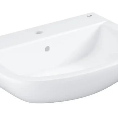Grohe Bau Ceramic - Izlietne 65x47 cm, ar 1 jaucējkrāna caurumu, balts-aplin 39420000